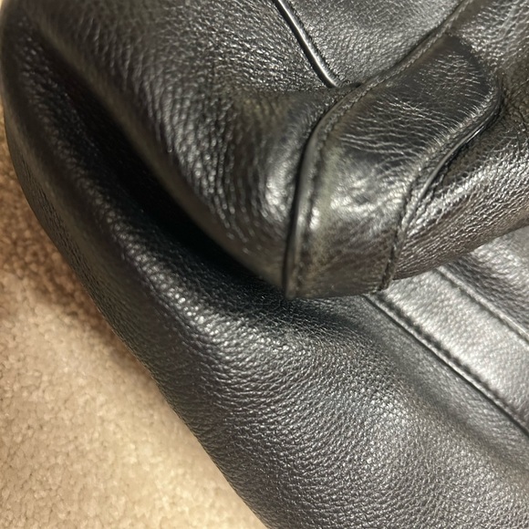 FREE SHIPPING!! Tory Burch Frances Black Leather Satchel w/ Gold Details and COA - Picture 9 of 13